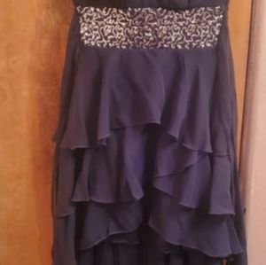 Dark purple sexy lace dress 212123